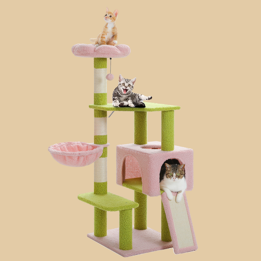 PAWZ Road Flower Cat Tree Multi-Level Cat Tower with Sisal