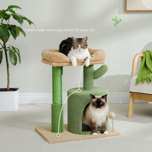 PAWZ Road Big Base 24.8" Cute Cactus Cat Tree