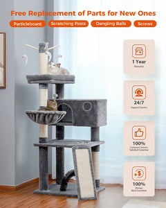 Pawz Road Interactive Plush Brush Whirligig Turntable Cat Tree