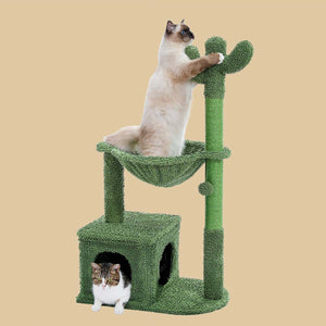 PAWZ Road Cactus 4 em 1 torre arranhadora para gatos embrulhada em sisal