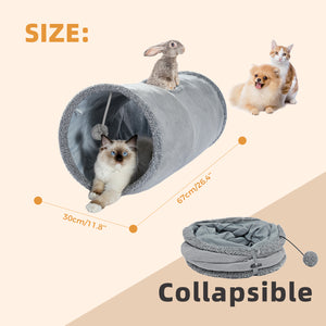 PAWZ Road 10.5 Inches in Diameter Collapsible S Shape Cat PlayTunnel