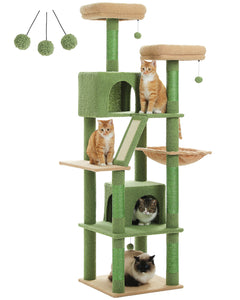 PAWZ Road 70.9" Multi-Level Plush Large Cat Tree