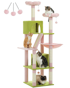 PAWZ Road 70.9" Multi-Level Plush Large Cat Tree