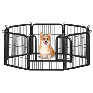 30" Metal Dog Fence / Exercise Playpen – 8 Panels, Indoor/Outdoor, Foldable – Segawe