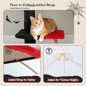 PAWZ Road Adjustable 5 Tiers Cactus Floor to Ceiling Cat Tower B0BGG4KYHQ