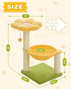 PAWZ Road Small Plush 28" Flower Cat Scratcher