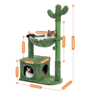 PAWZ Road Cactus 4 em 1 torre arranhadora para gatos embrulhada em sisal