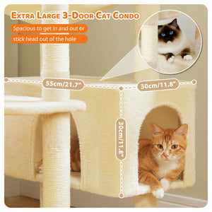PAWZ Road Large 81 Inches Flower/Cactus Cat Tree Tower for Indoor Cats - with 2 Top Perches, 2 Condos, Thicker Base & Reinforced Structure, Sisal-Covered Scratching Posts(Multiple color options)