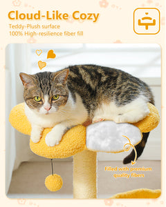 PAWZ Road Small Plush 28" Flower Cat Scratcher