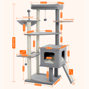 PAWZ Road 50.8"Tall Multi Functional Cat Tree for Large Cat