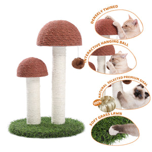 PAWZ Road Mushroom Shaped Natural Sisal Cat Scratcher