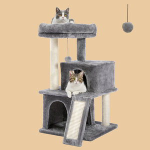 PAWZ Road 34 Inches Plush Multilevel Cat Tree