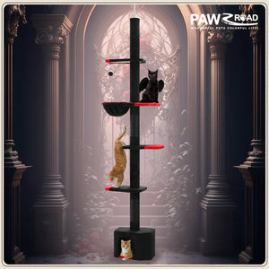 PAWZ Road Adjustable 5 Tiers Cactus Floor to Ceiling Cat Tower B0BGG4KYHQ