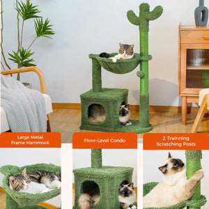 PAWZ Road Cactus 4 in 1 Sisal-Wrapped Cat Scratcher Tower