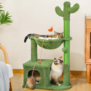 PAWZ Road Cactus 4 in 1 Sisal-Wrapped Cat Scratcher Tower