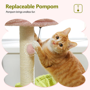 PAWZ Road Small Plush 28" Flower Cat Scratcher