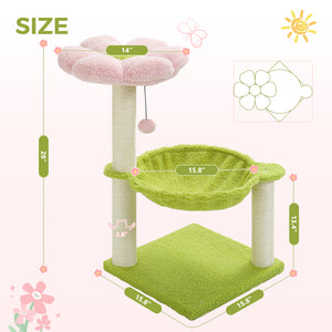 PAWZ Road Small Plush 28" Flower Cat Scratcher
