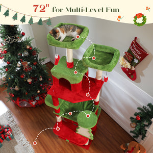 PAWZ Road Plush Indoor 72-Inch Large Cat Tree