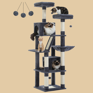 PAWZ Road 70.9" Multi-Level Plush Large Cat Tree