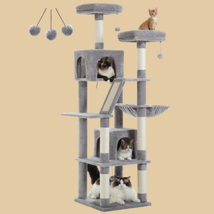 PAWZ Road 70.9" Multi-Level Plush Large Cat Tree