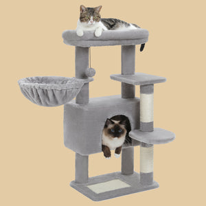 PAWZ Road Indoor 34.6'' Cat Activity Green，Grey Cactus Cat Tree