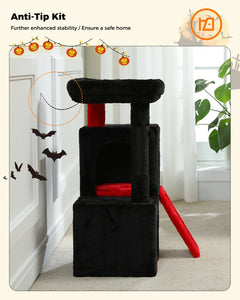 PAWZ Road 30 Inches Black Gothic Indoor Cat Tree