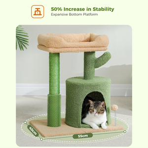 PAWZ Road Big Base 24.8" Cute Cactus Cat Tree