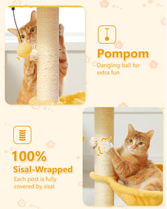 PAWZ Road Small Plush 28" Flower Cat Scratcher