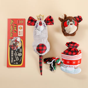 PAWZ Road Special Christmas Fun Dog Toys - Conjunto de três peças