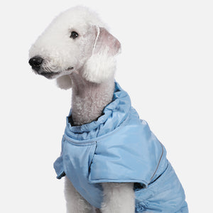 Jaqueta azul para cachorro PAWZ Road reversível à prova d'água à prova de vento 