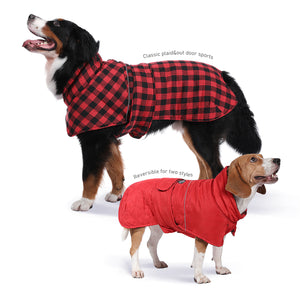 PAWZ Road Reversível Impermeável À Prova de Vento Jaqueta Vermelha Para Cachorro 