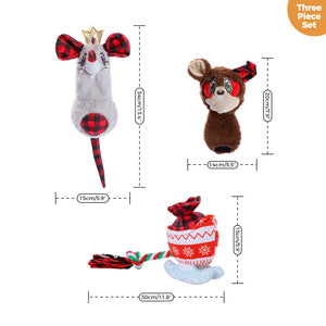 PAWZ Road Special Christmas Fun Dog Toys - Conjunto de três peças