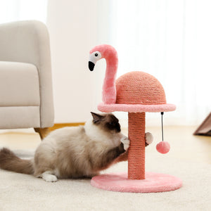 Arranhador para gatos em forma de flamingo de sisal natural PAWZ Road