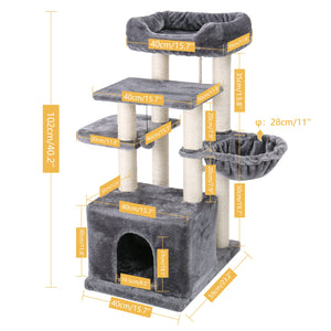 PAWZ Road Multi Levels Grey Cat Tree - AMT0061GY-MN