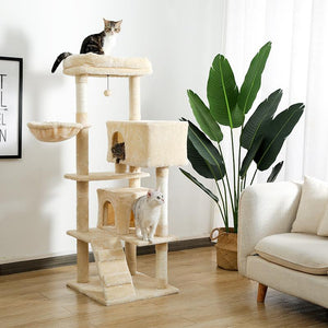 【Pre-order】PAWZ Road Plush Ladder Sisal Scratching Cat Tree - AMT0111BG