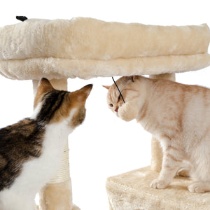 【Pre-order】PAWZ Road Plush Ladder Sisal Scratching Cat Tree - AMT0111GY